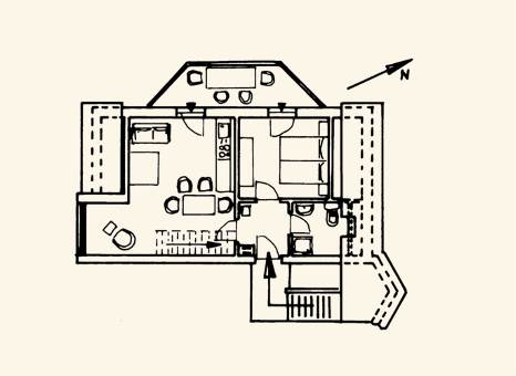 Der Grundriss der Wohnung